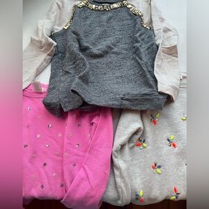 Crewcuts Gray and Pink Kids Sweaters
